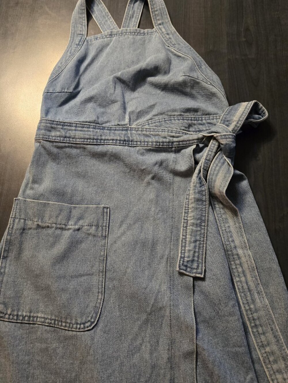 New Stella Apron Denim Dress Large - Picture 6 of 11